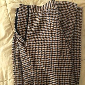 Vintage plaid high waisted tapered pants